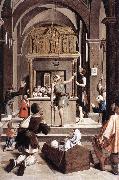 Pilgrims at the Tomb of St Sebastian fg LIEFERINXE, Josse